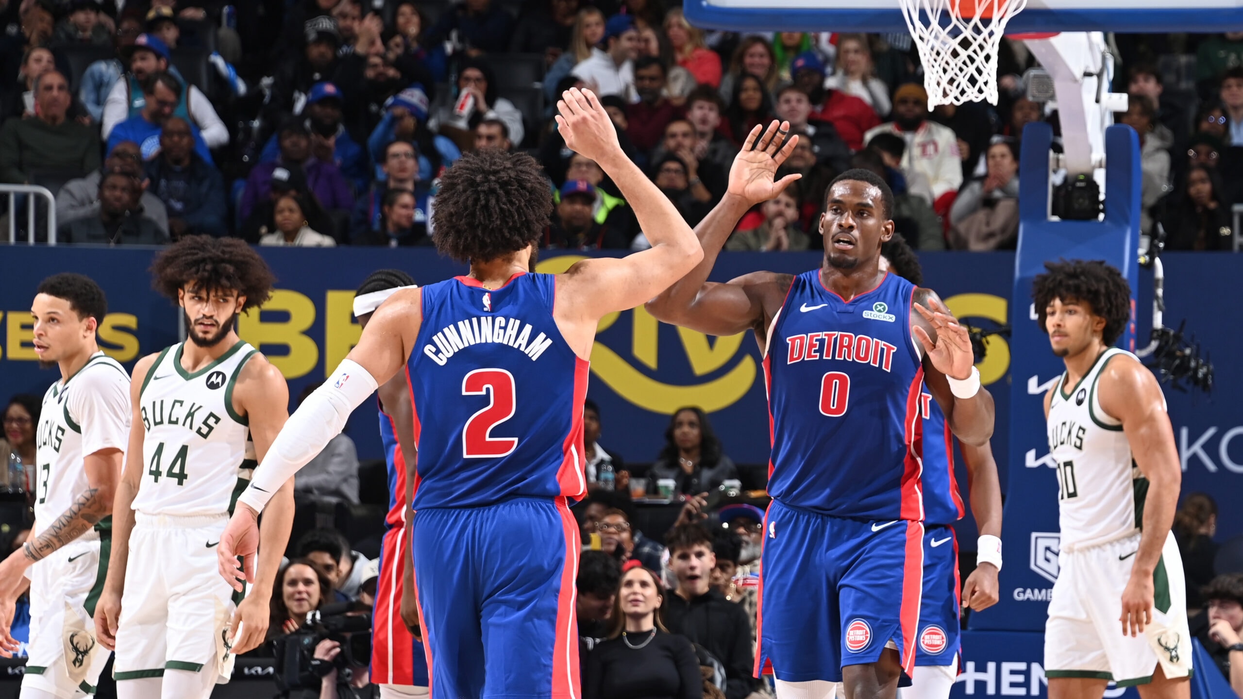 Double-doubles from Cade, Duren carry Pistons at home