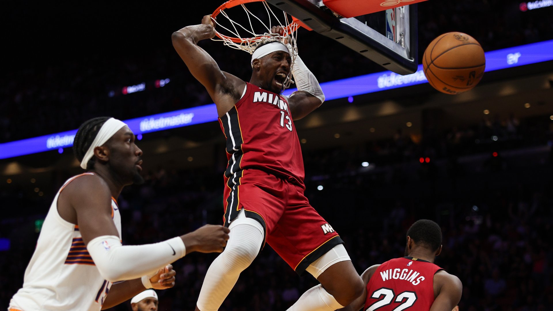 Adebayo, Powell ignite late to douse Suns