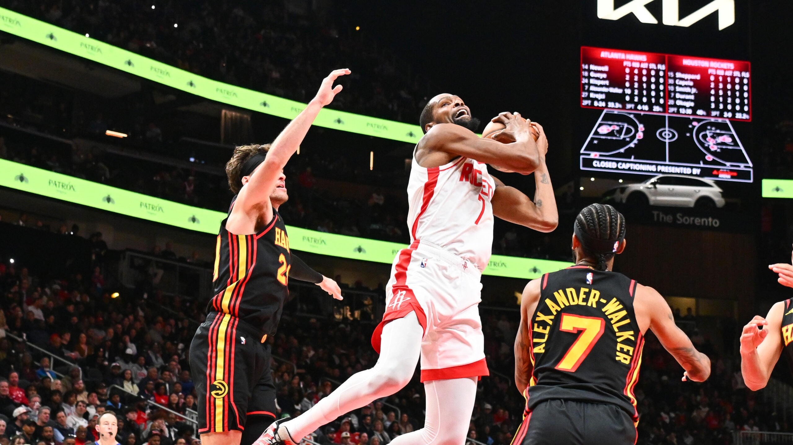 Durant drops 31, Rockets pull away to ground Hawks