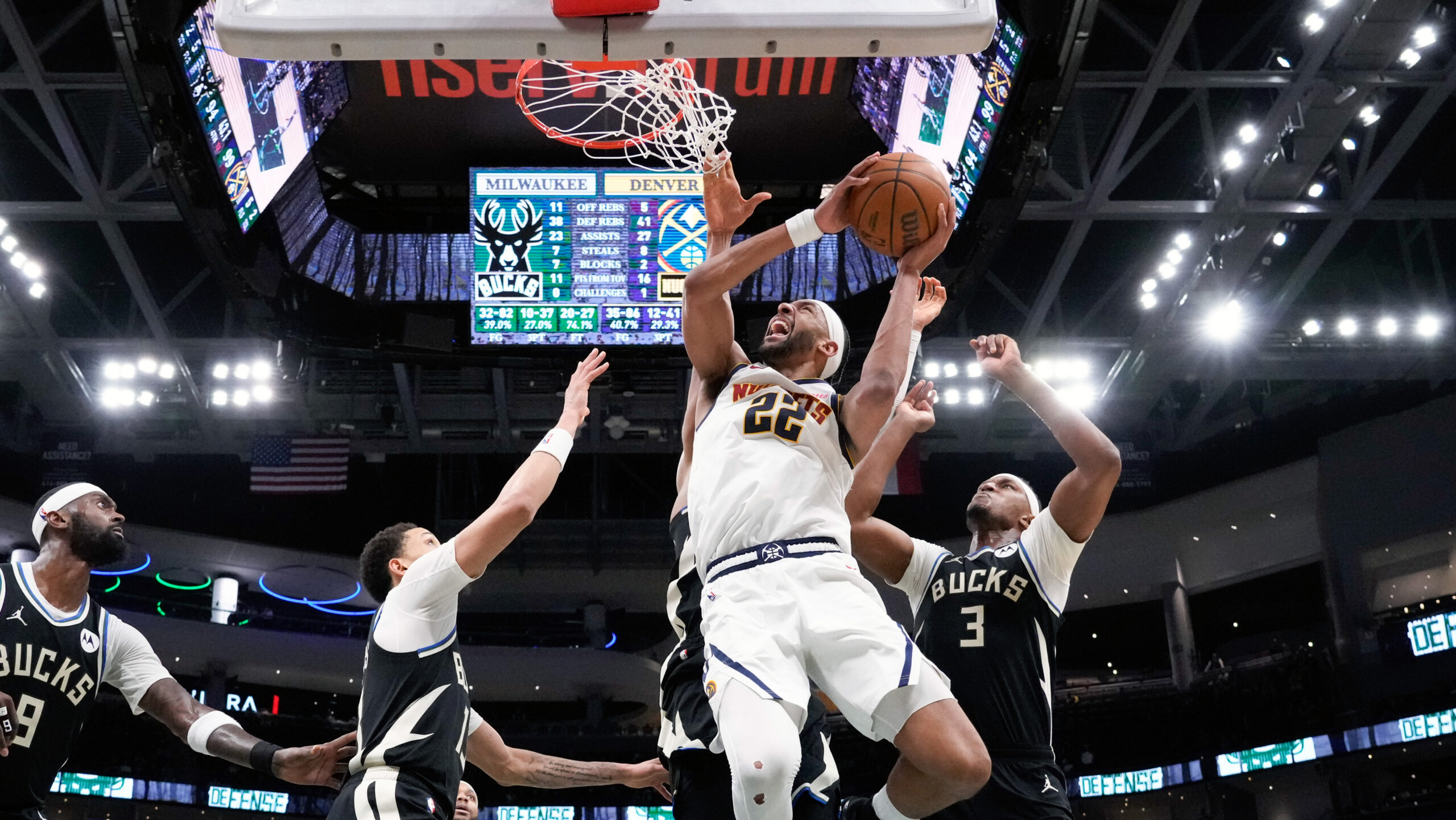 Depleted Nuggets top Bucks for 6th straight road win