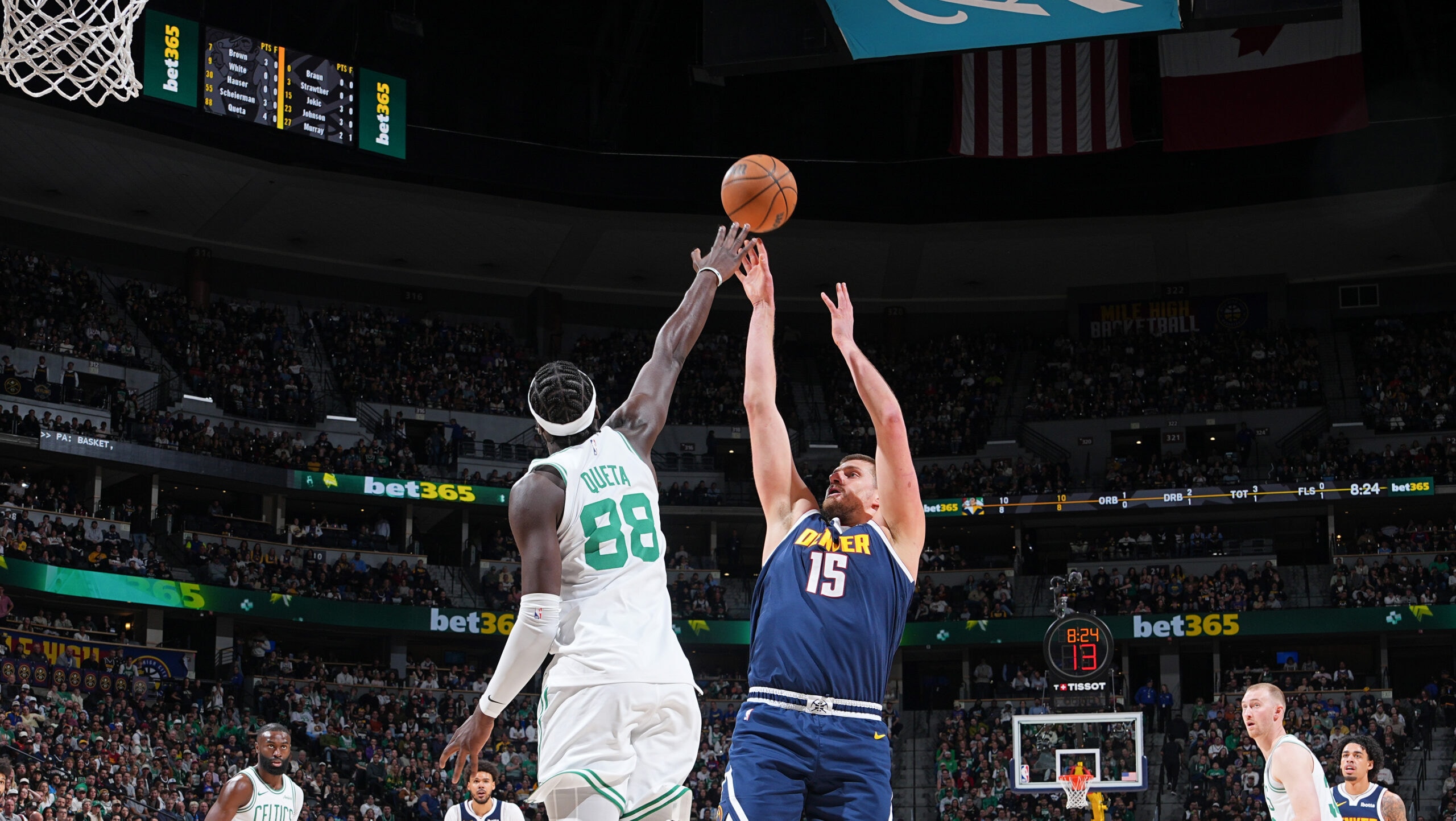 Jokić's double-double helps Nuggets cool off Celtics