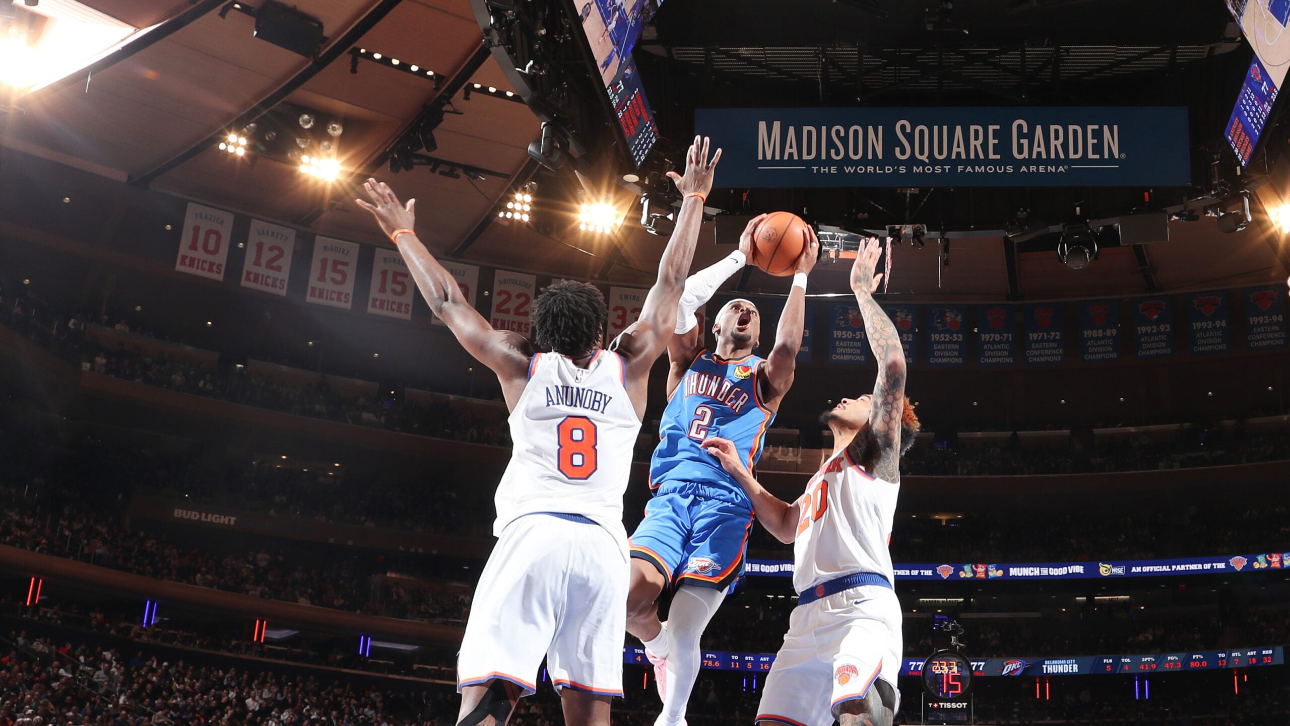 SGA, Holmgren help Thunder edge Knicks in MSG thriller