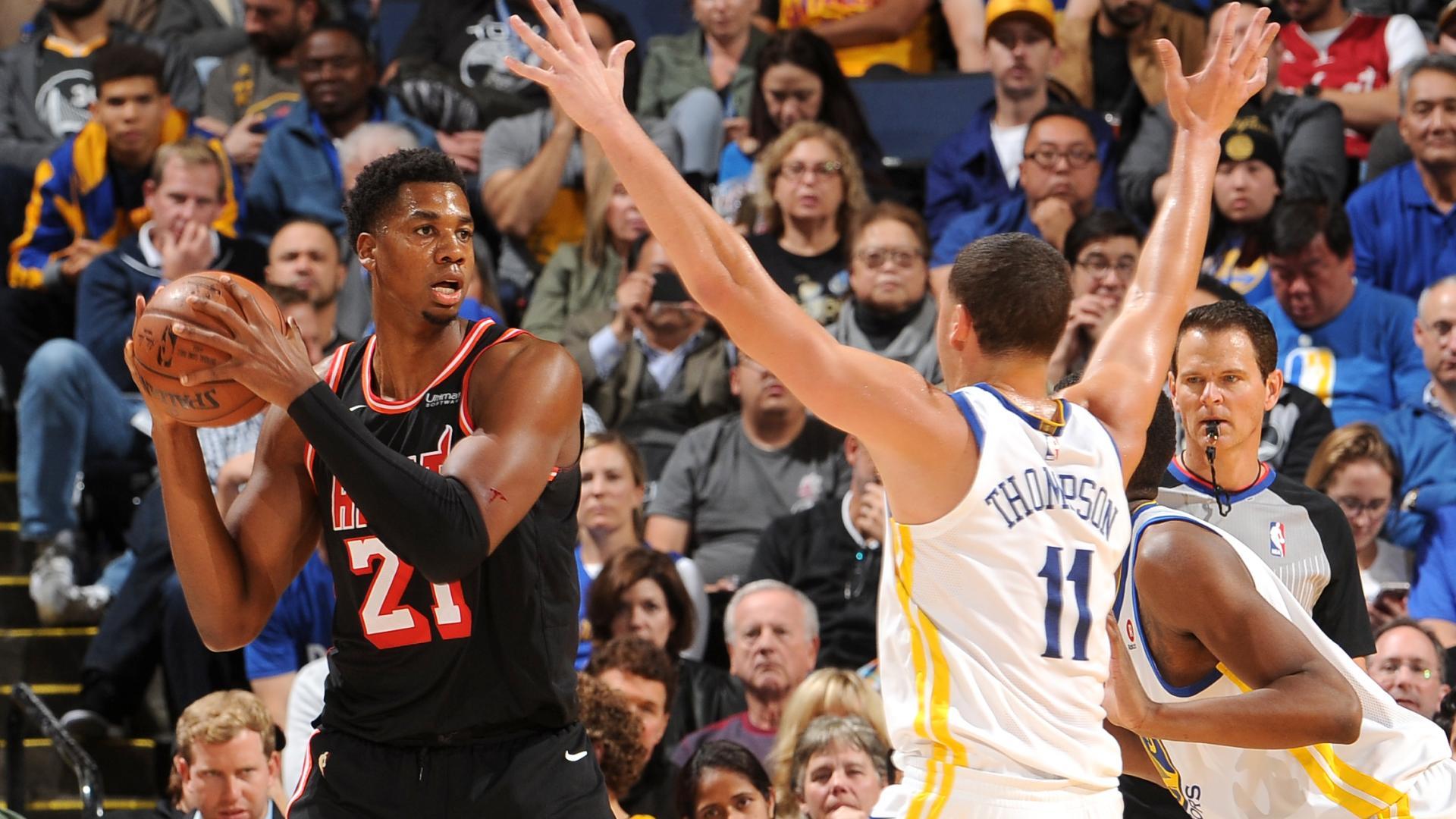 Hassan Whiteside benched in second half of loss to Golden State Warriors