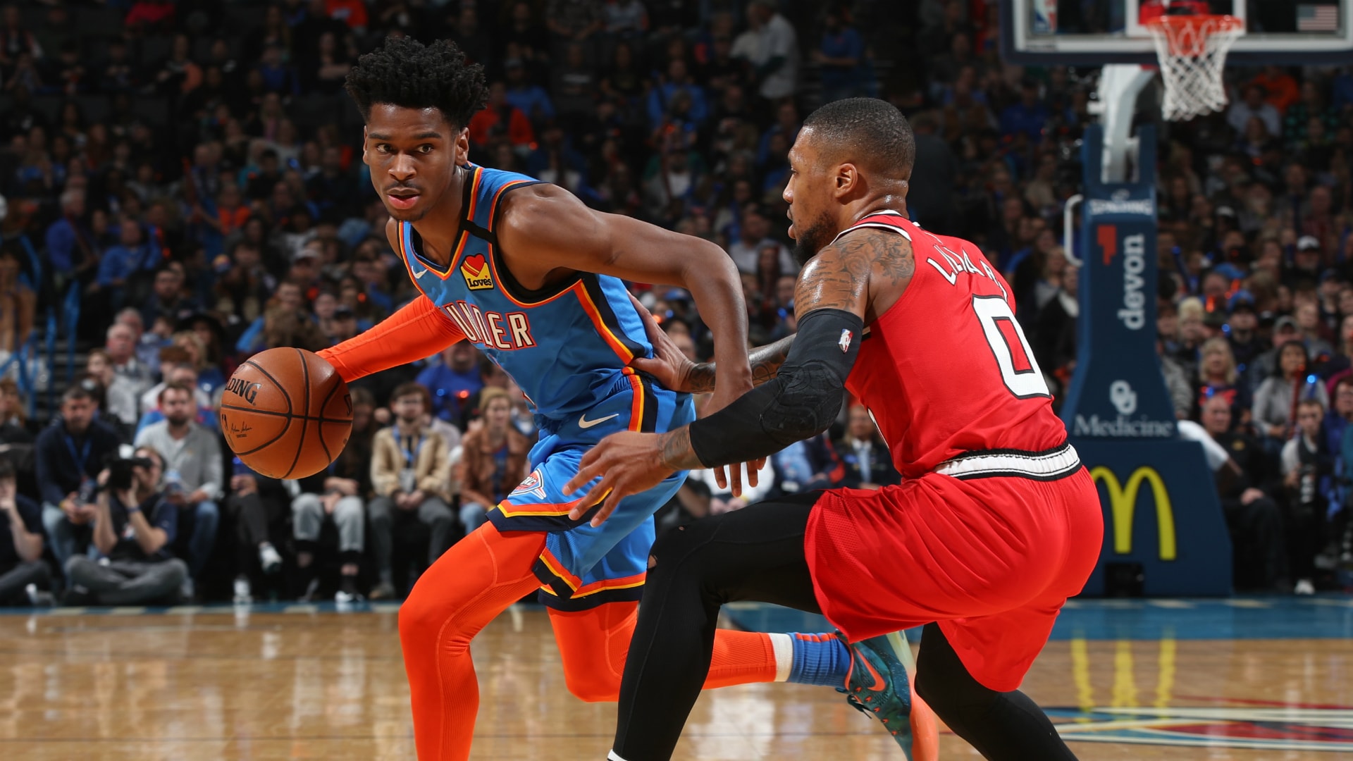 Portland Trail Blazers vs Oklahoma City Thunder Jan 18, 2020 Game