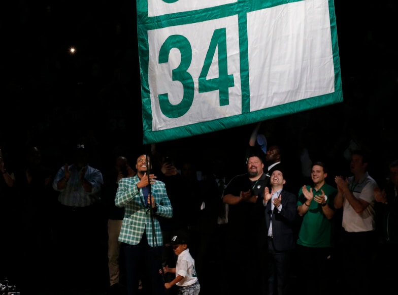 Prince Pierce stole the show at Paul Pierce's jersey retirement