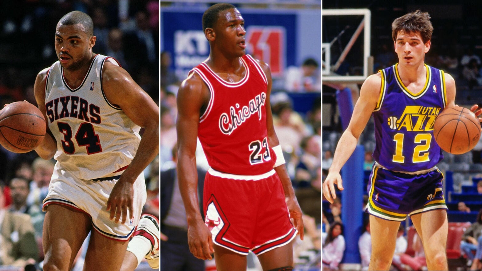 Legendary Moments in History Michael Jordan Charles Barkley John Stockton debut in 1984 NBA