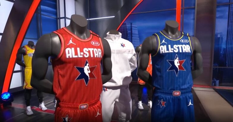 NBA All-Star Game uniforms throughout the years