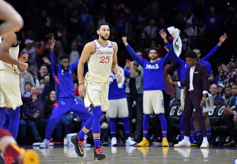 Sixers' Ben Simmons makes first career three-pointer - The