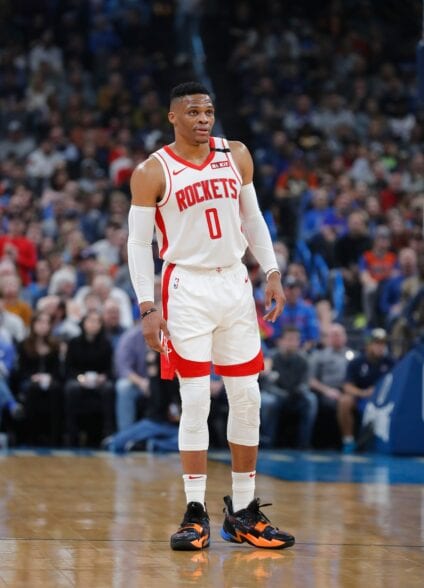 Rockets' Russell Westbrook has rim checked vs Clippers (video