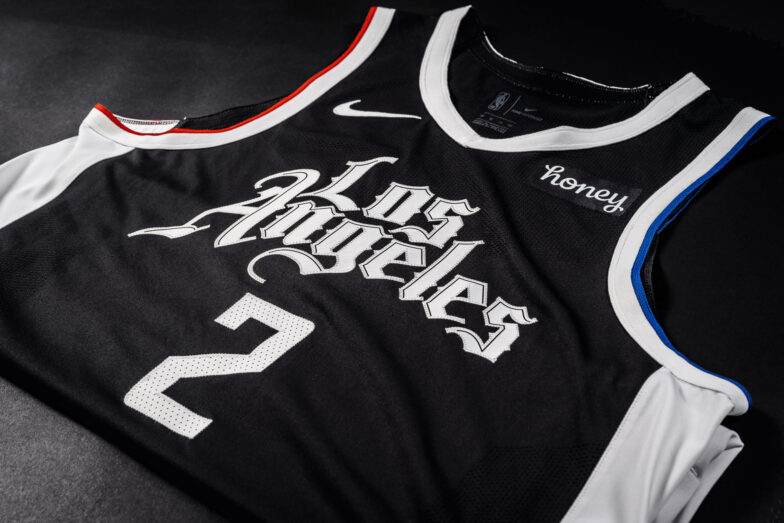 la clippers black and white jersey