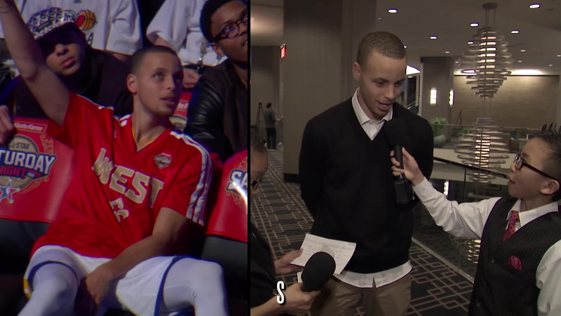 Stephen Curry reacts to spelling "Supercalifragilistic" correct while Mic'd Up!
