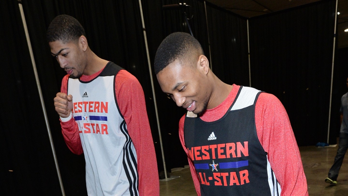 Behind the Scenes: Damian Lillard, Anthony Davis at 2014 All-Star