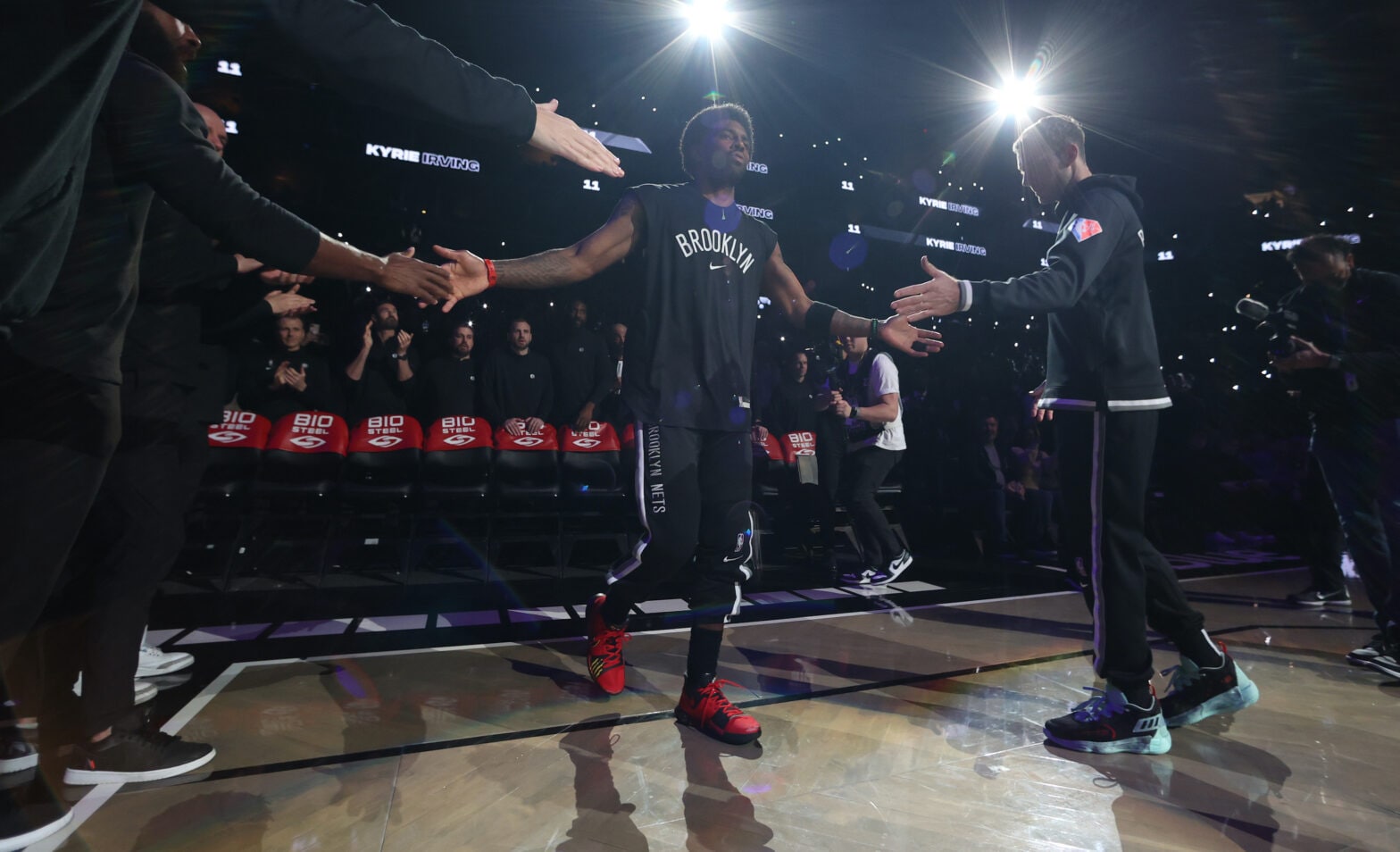 Kyrie Irving offers shot of hope, no regrets in 1st home game back with