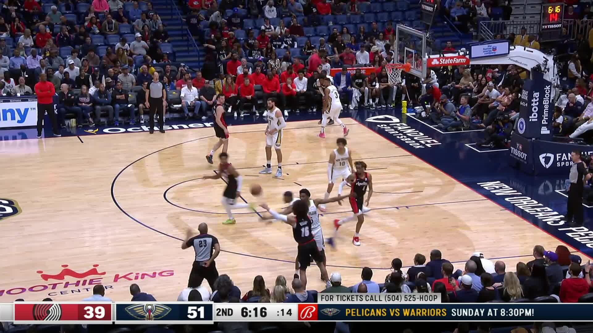 Greg Brown III comes down with the alley-oop slam
