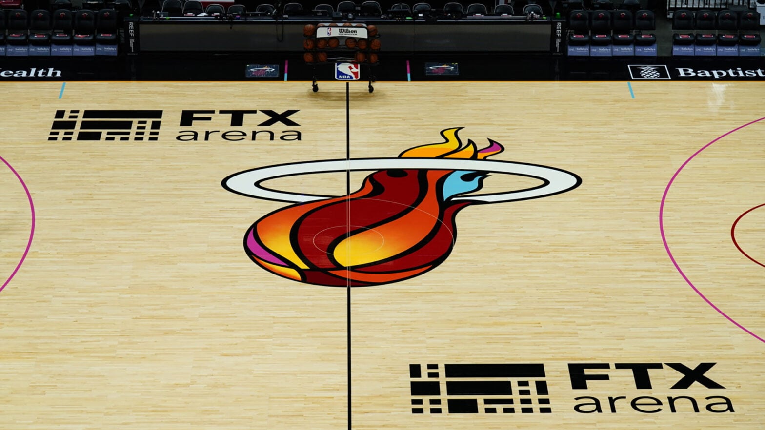 FTX logo in Miami Heat's home