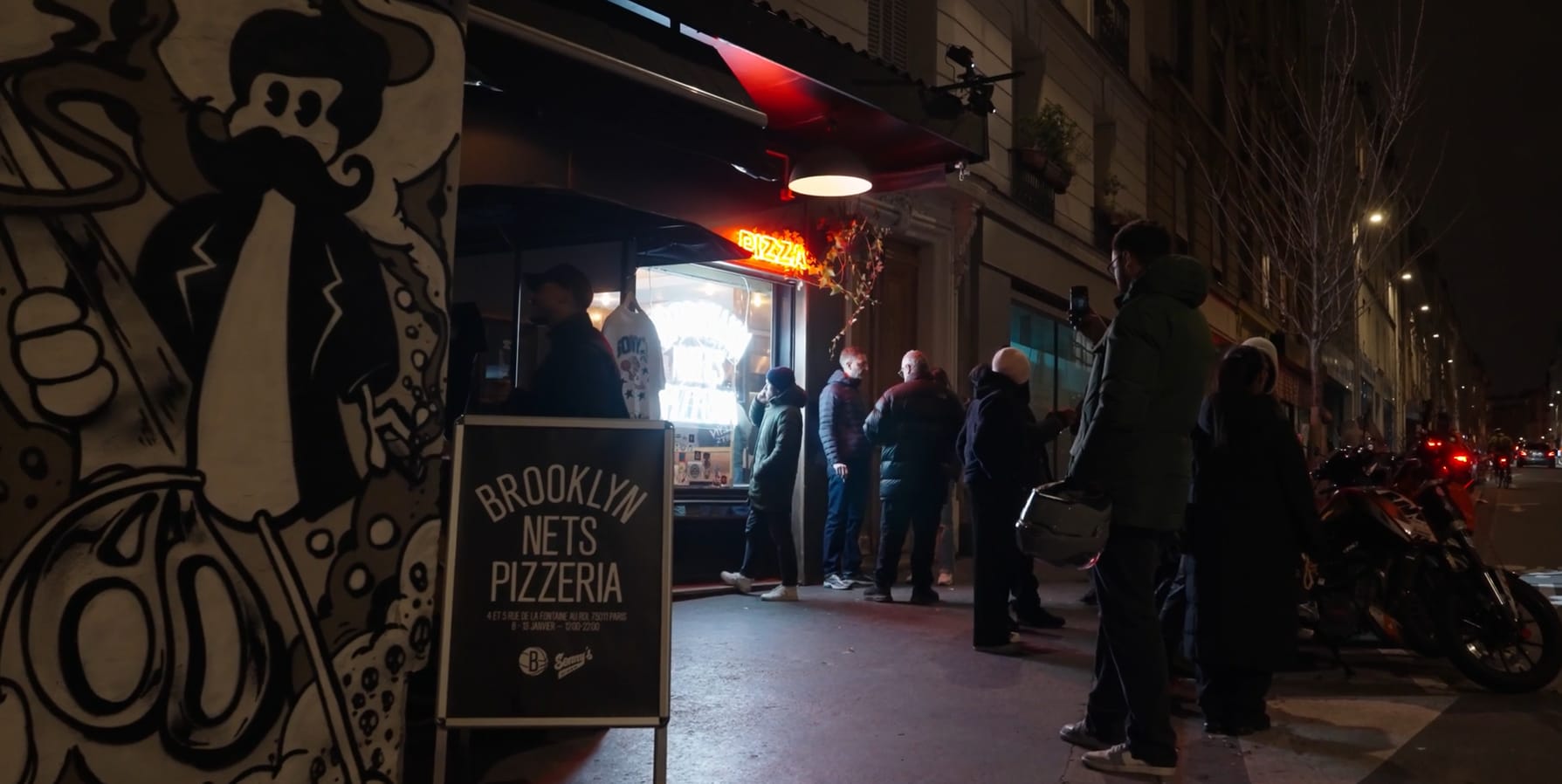 Visiting Sonny's, the Nets pizzeria in Paris