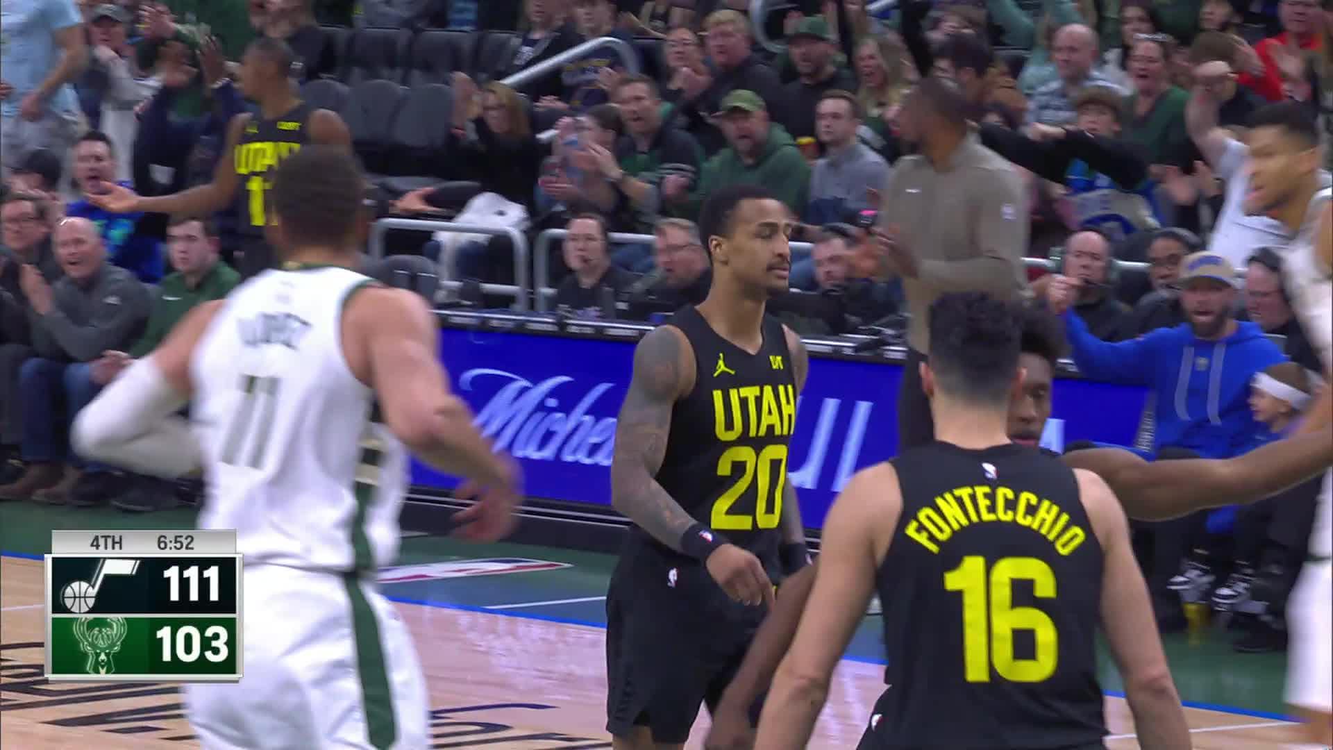 Utah Jazz vs Milwaukee Bucks Jan 8, 2024 Box Scores