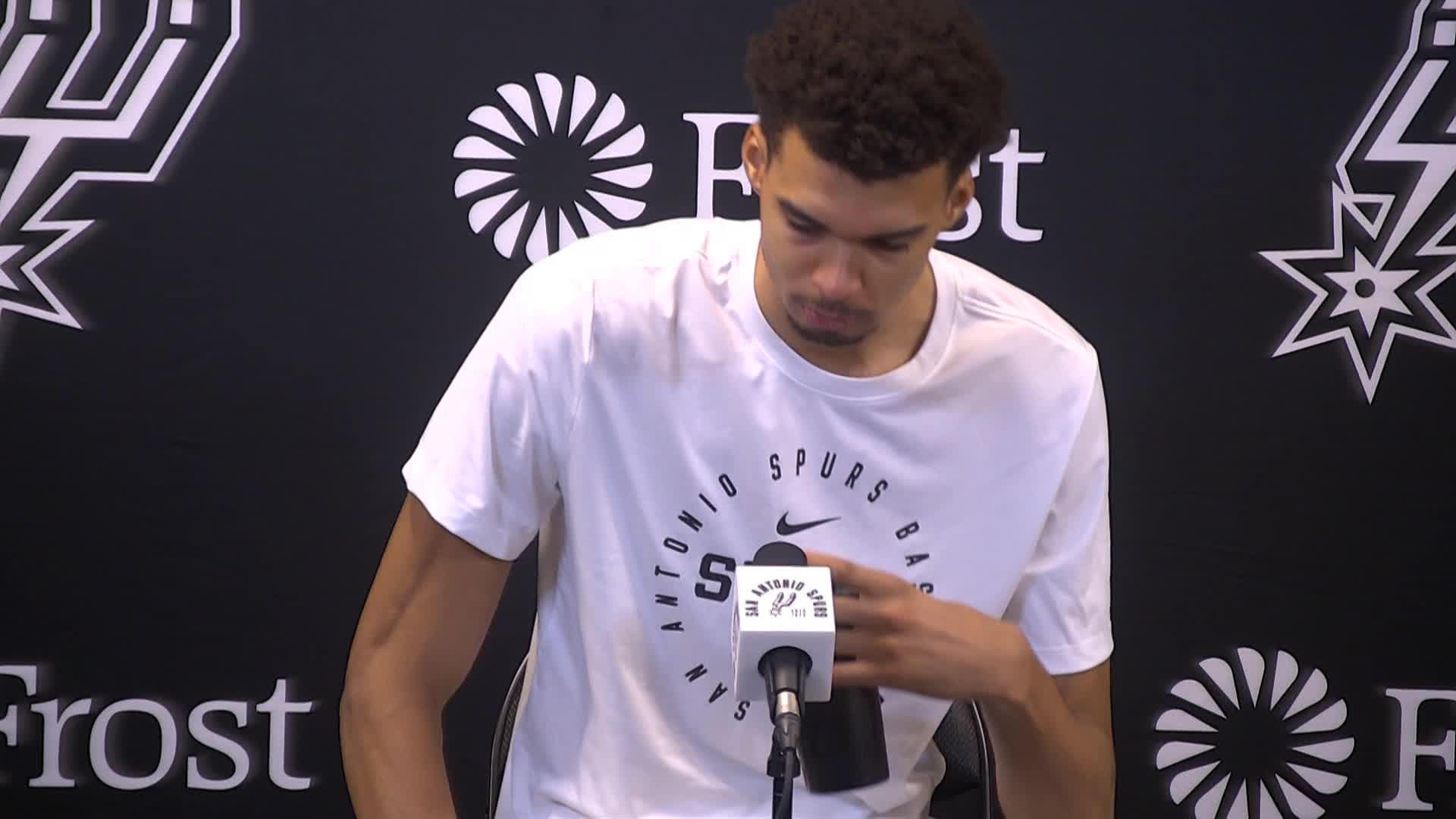 SAS 140, IND 110: Victor Wembanyama's Postgame Media Availability