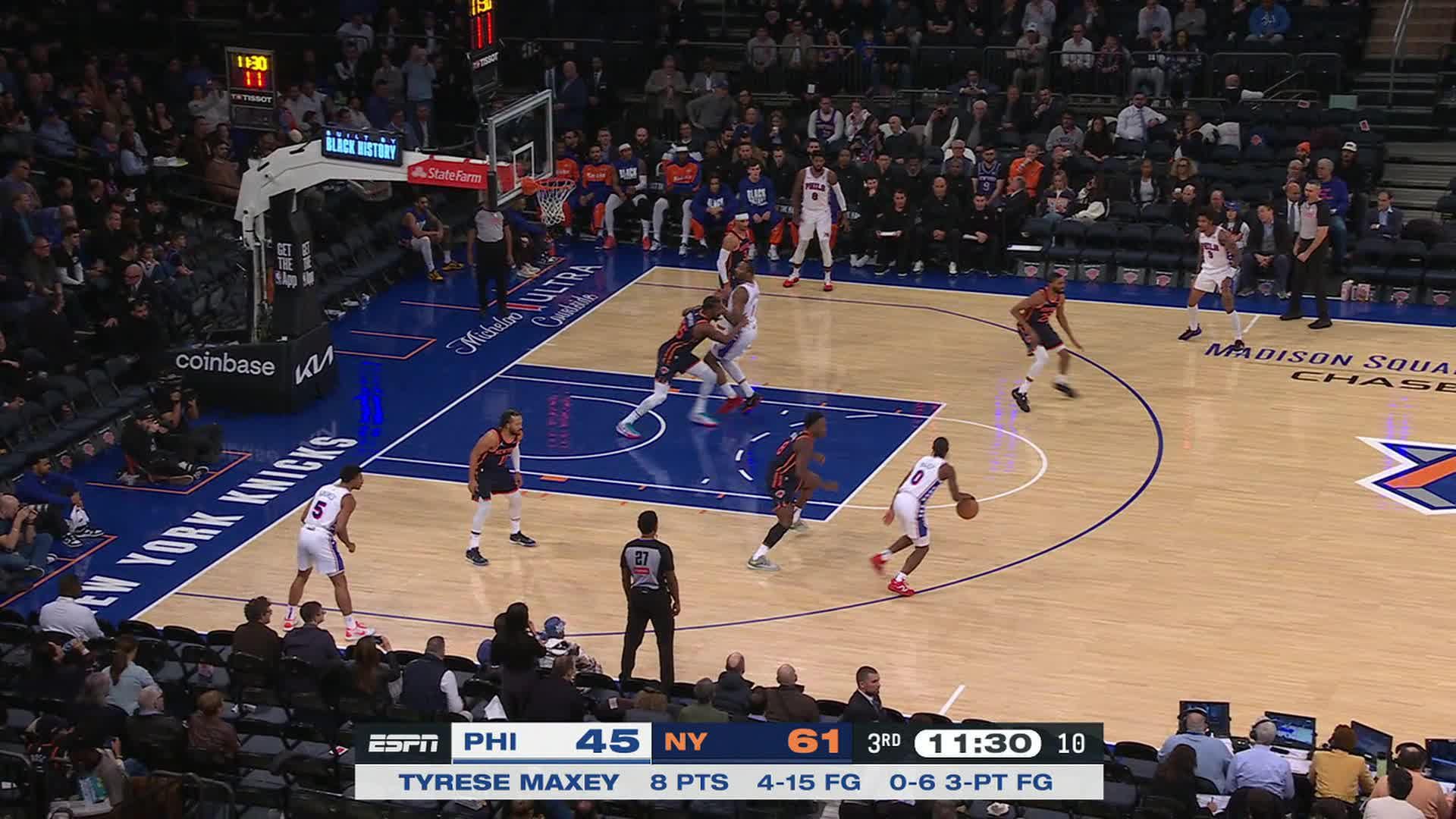 Paul George drains the stepback midrange