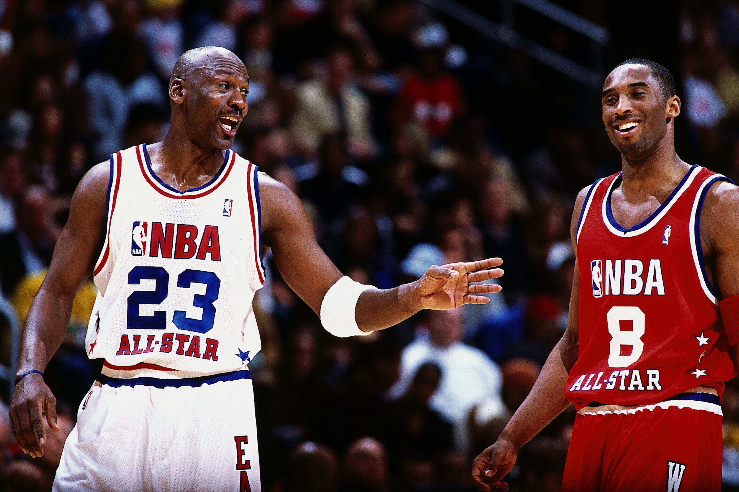 NBAHistory: Michael Jordan & Kobe Bryant Mic'd Up Moment from 2003 All-Star Game