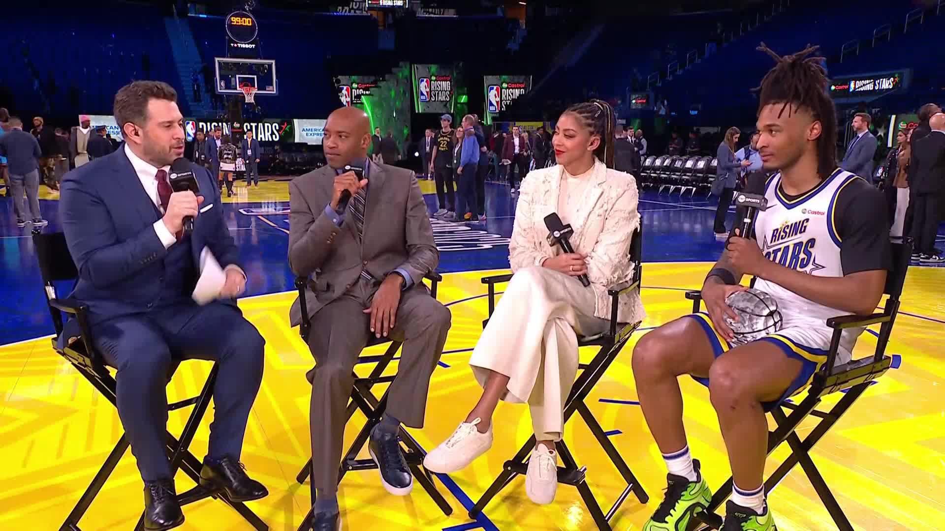 NBA on TNT: Stephon Castle discusses Rising Stars MVP, playing in All-Star tournament