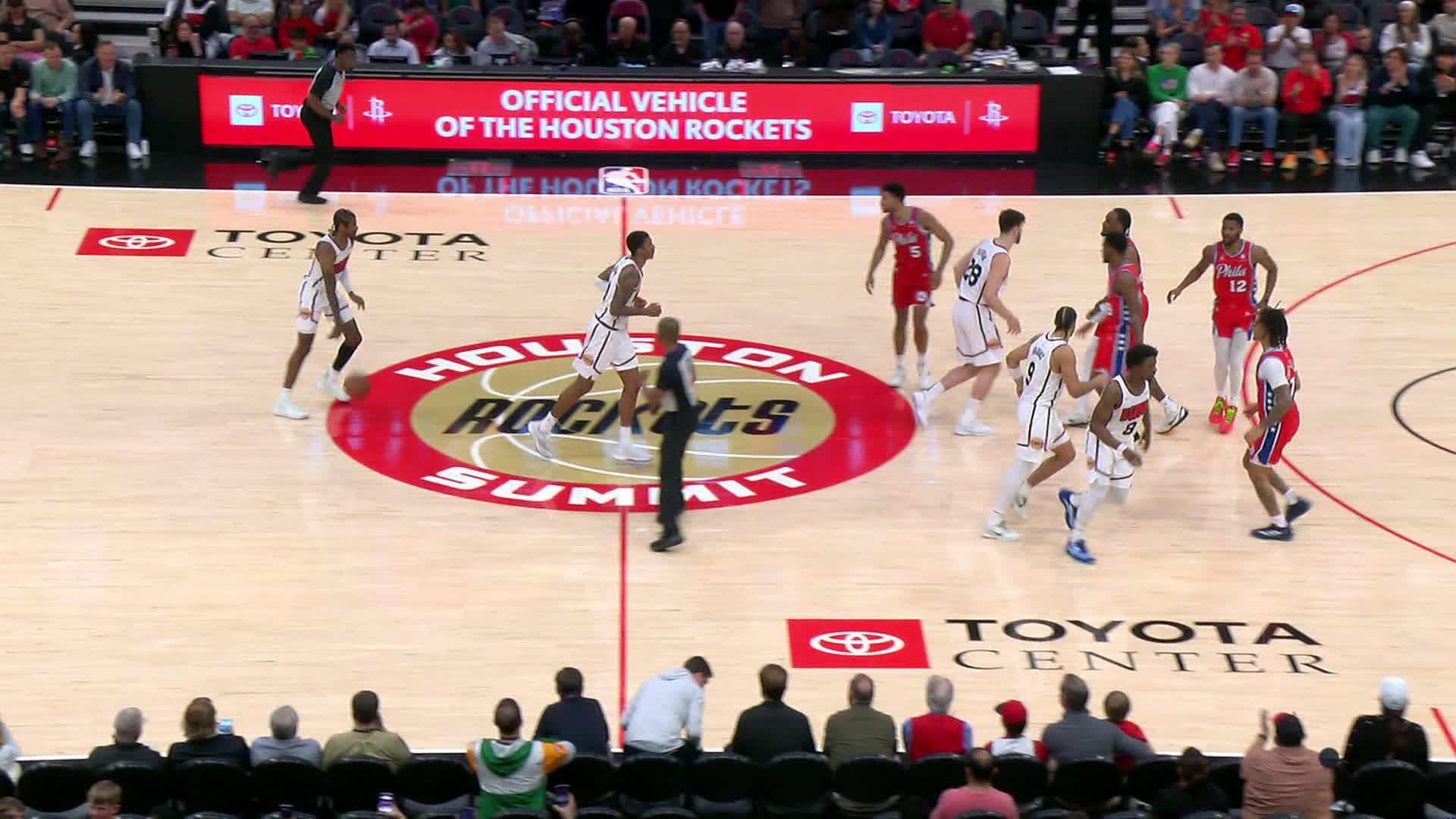 Houston rockets vs 76ers match player stats