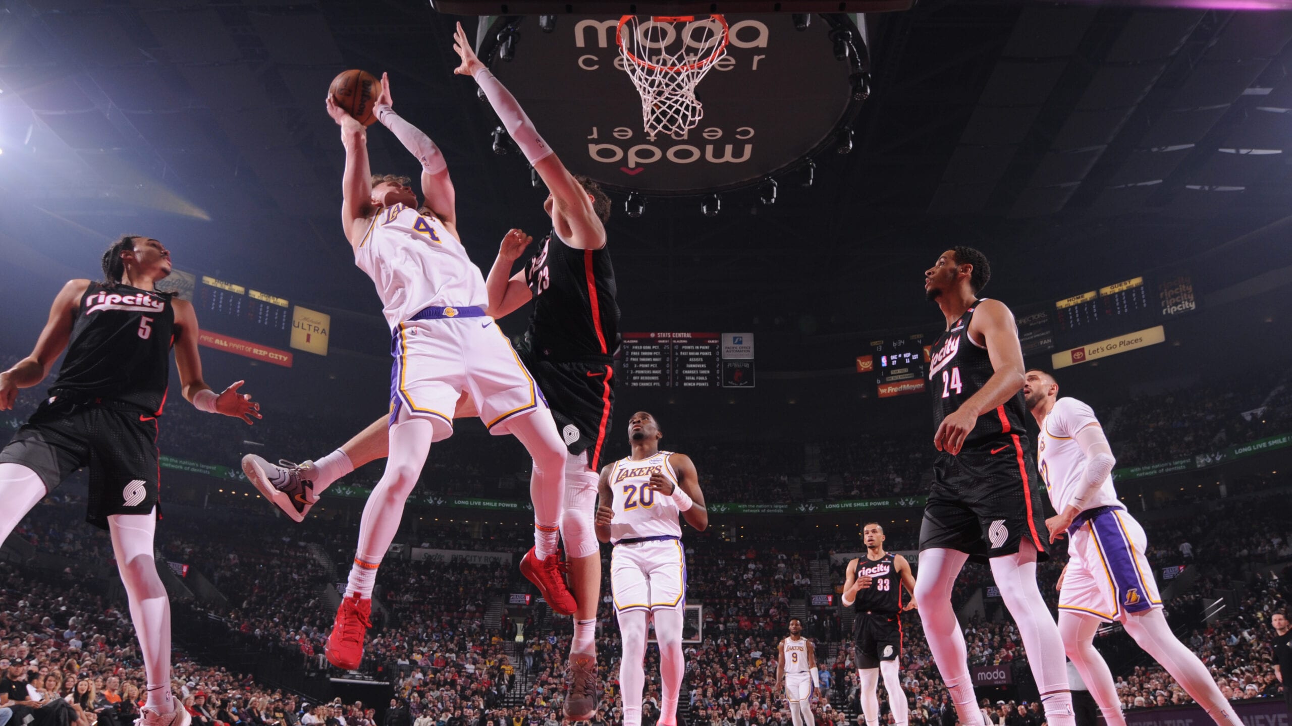 los angeles lakers vs portland trail blazers