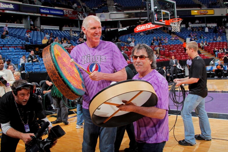 Bill Walton and Grateful Dead member Mickey Hart