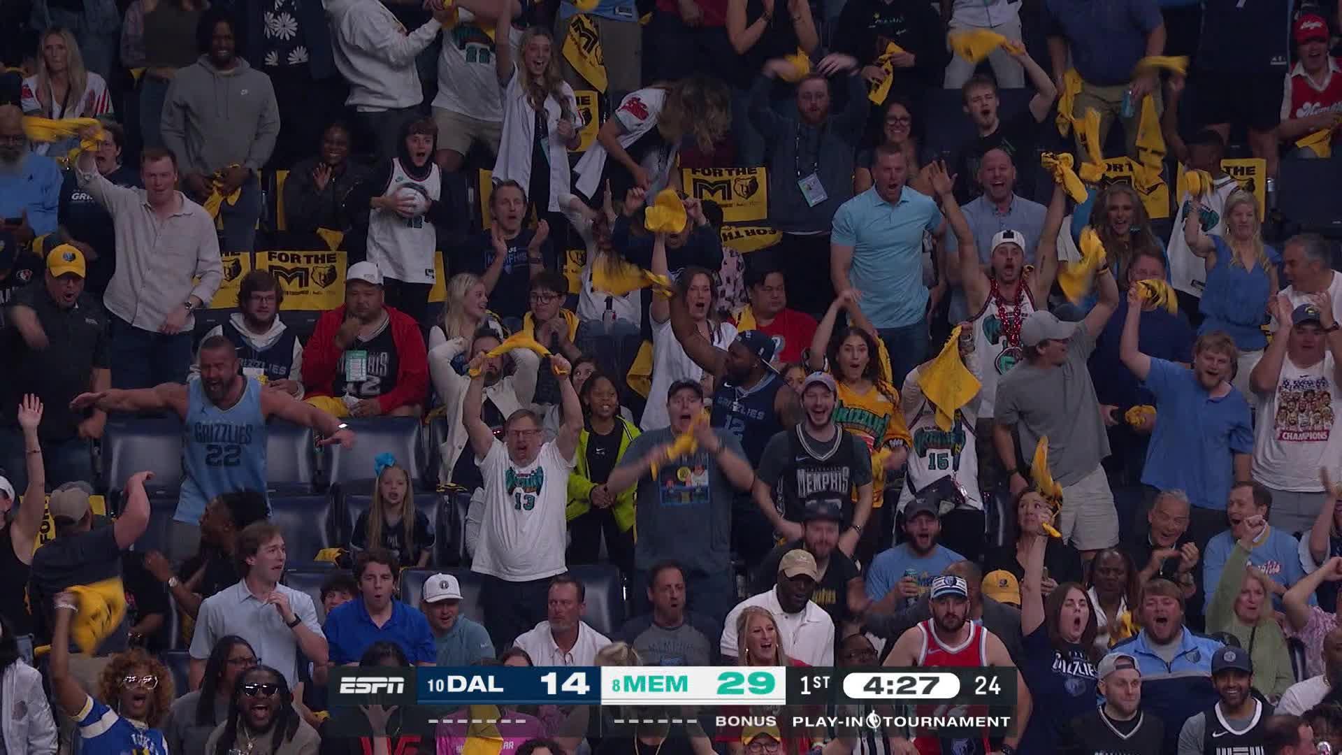 Ja Morant skies for an insane putback stuff
