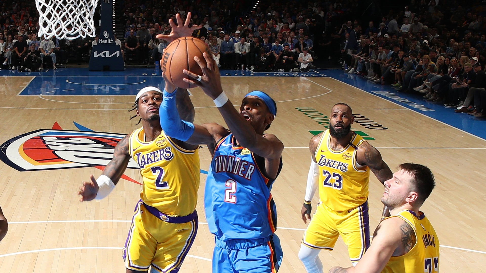 sga layup Los Angeles Lakers vs Oklahoma City Thunder Apr 8, 2025 Box Scores | NBA.com