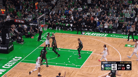 Derrick White transition 3-pointer