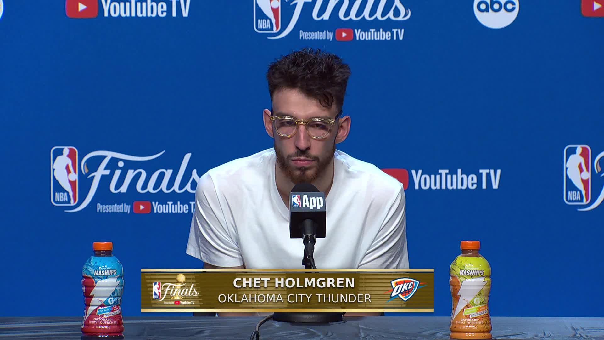 OKC 120, IND 109: Chet Holmgren's Postgame Media Availability