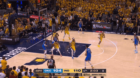 Myles Turner block on Chet Holmgren