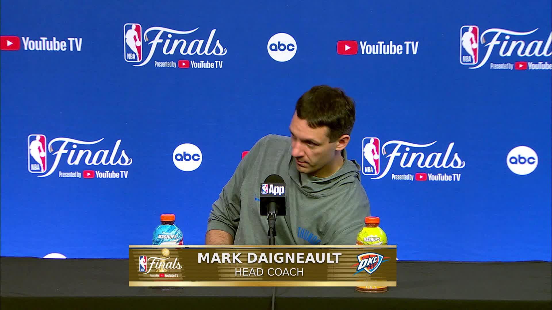 IND 116, OKC 107: Thunder coach Mark Daigneault's Postgame Media Availability