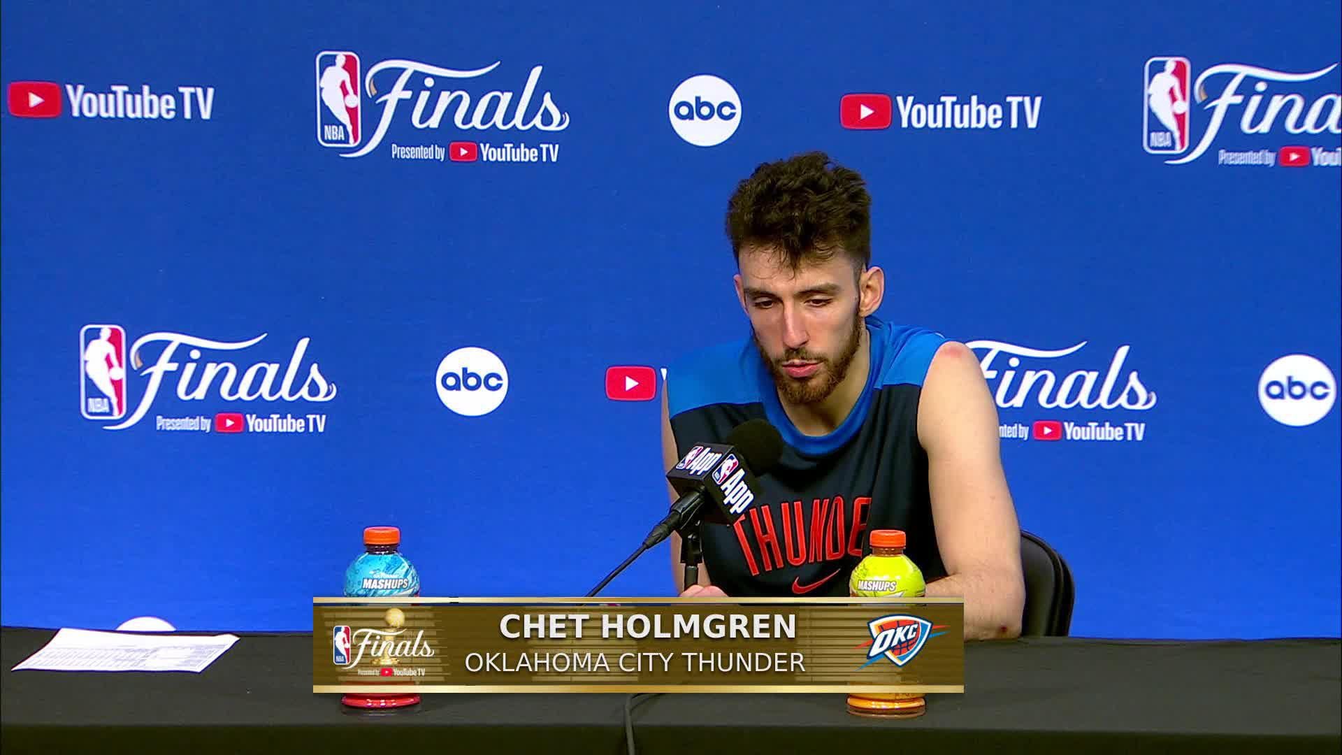 OKC 111, IND 104: Chet Holmgren's Postgame Media Availability