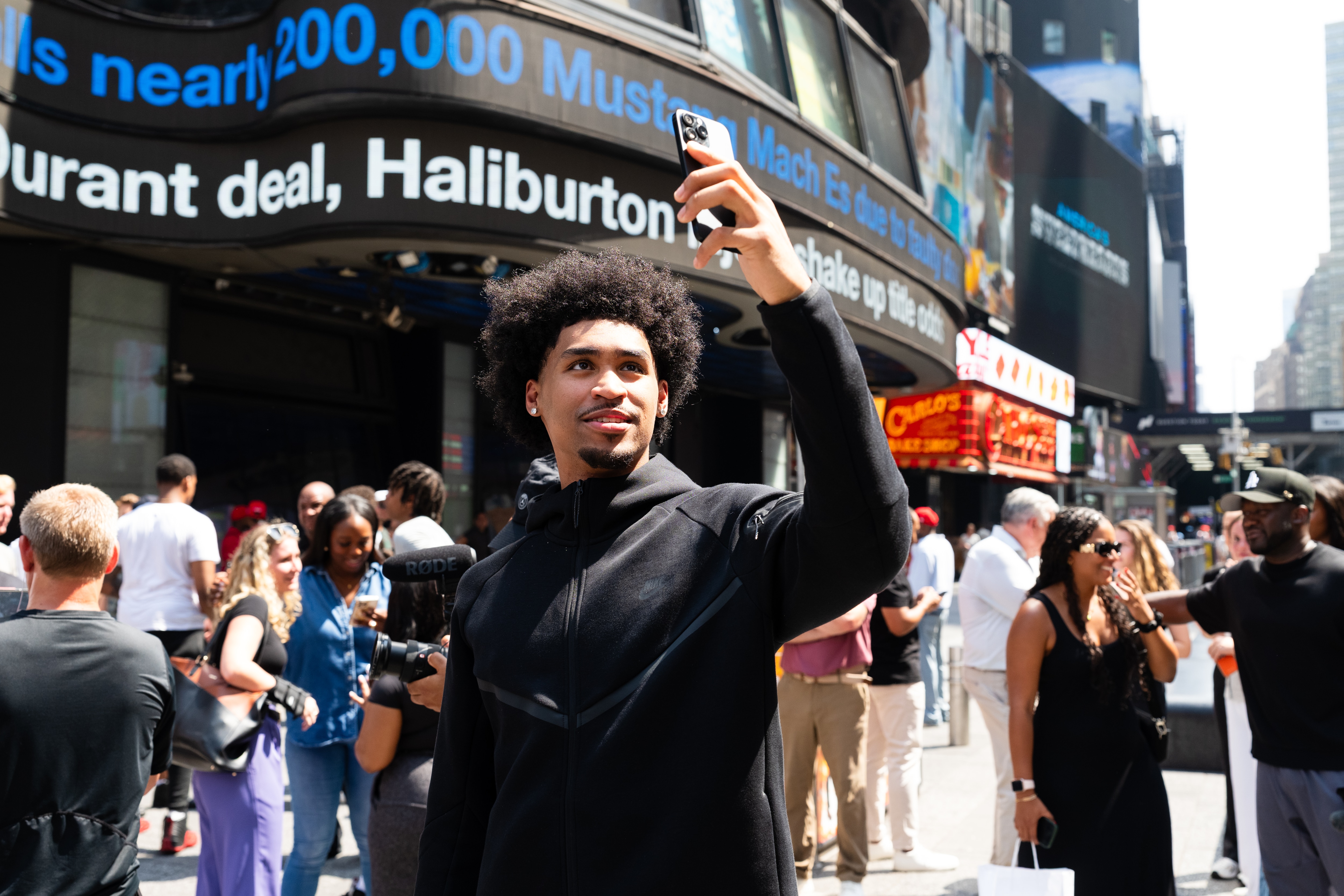 2025 NBA Draft: Dylan Harper Visits Times Square