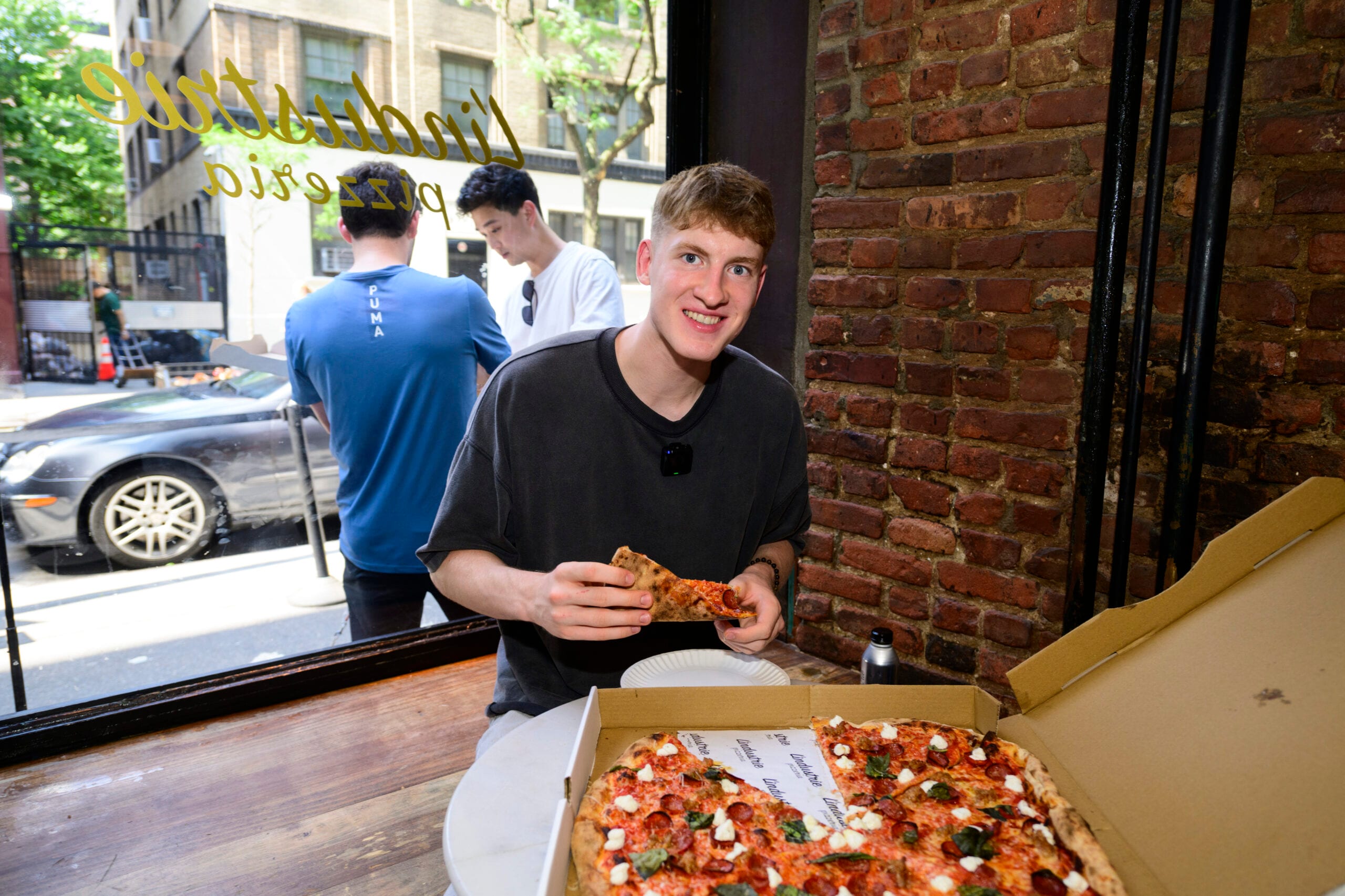 2025 NBA Draft: Kasparas Jakucionis Grabs Some NY Pizza