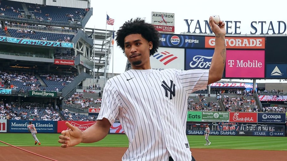 2025 NBA Draft: Dylan Harper throws 1st pitch at Yankee Stadium