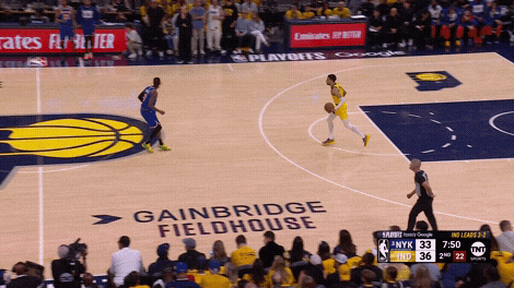Karl-Anthony Towns pick-and-roll defense vs. Tyrese Haliburton