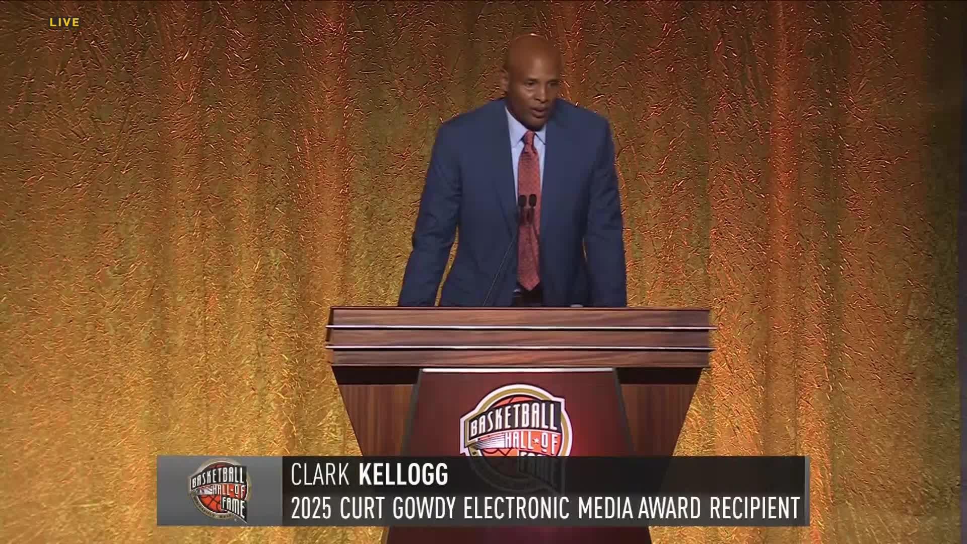 Class of 2025: Curt Gowdy Media Award recipient Clark Kellogg's Hall of Fame acceptance speech