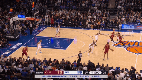 Knicks defense gets a stop