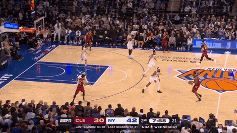 Evan Mobley hockey assist on Larry Nance Jr. 3-pointer
