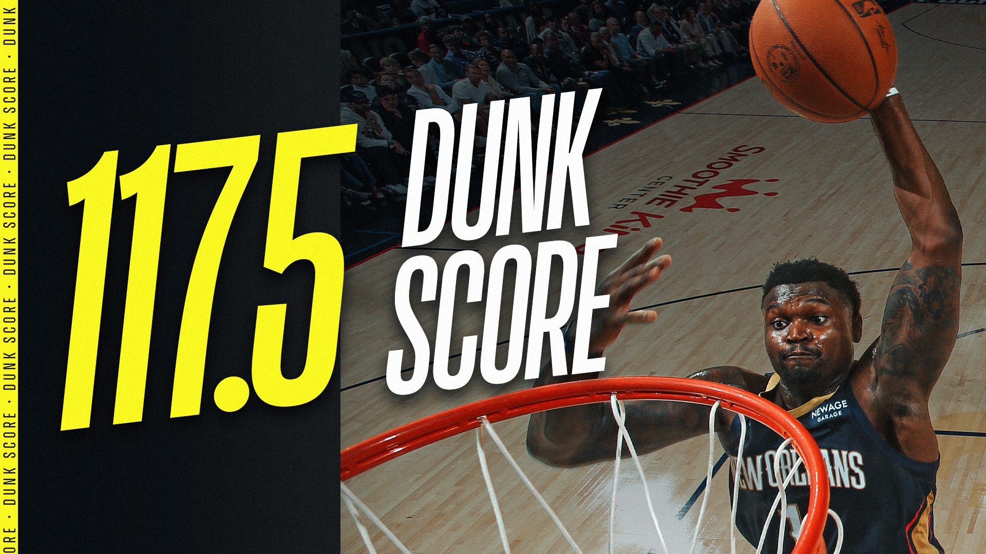 Zion charts 117.5 Dunk Score vs. Spurs