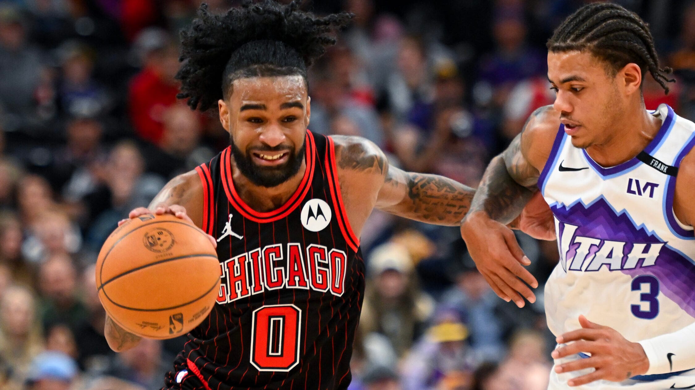 Coby White dazzles at end of season debut, sending Bulls-Jazz game to 2nd overtime
