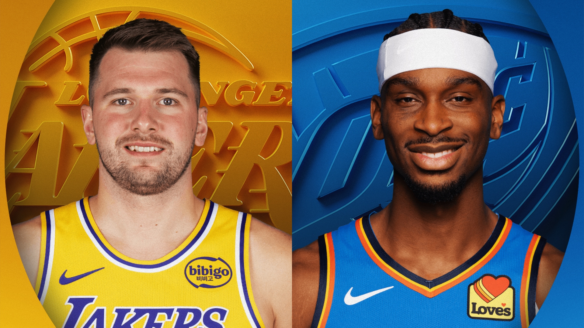 Thunder vs Lakers 게임 카드