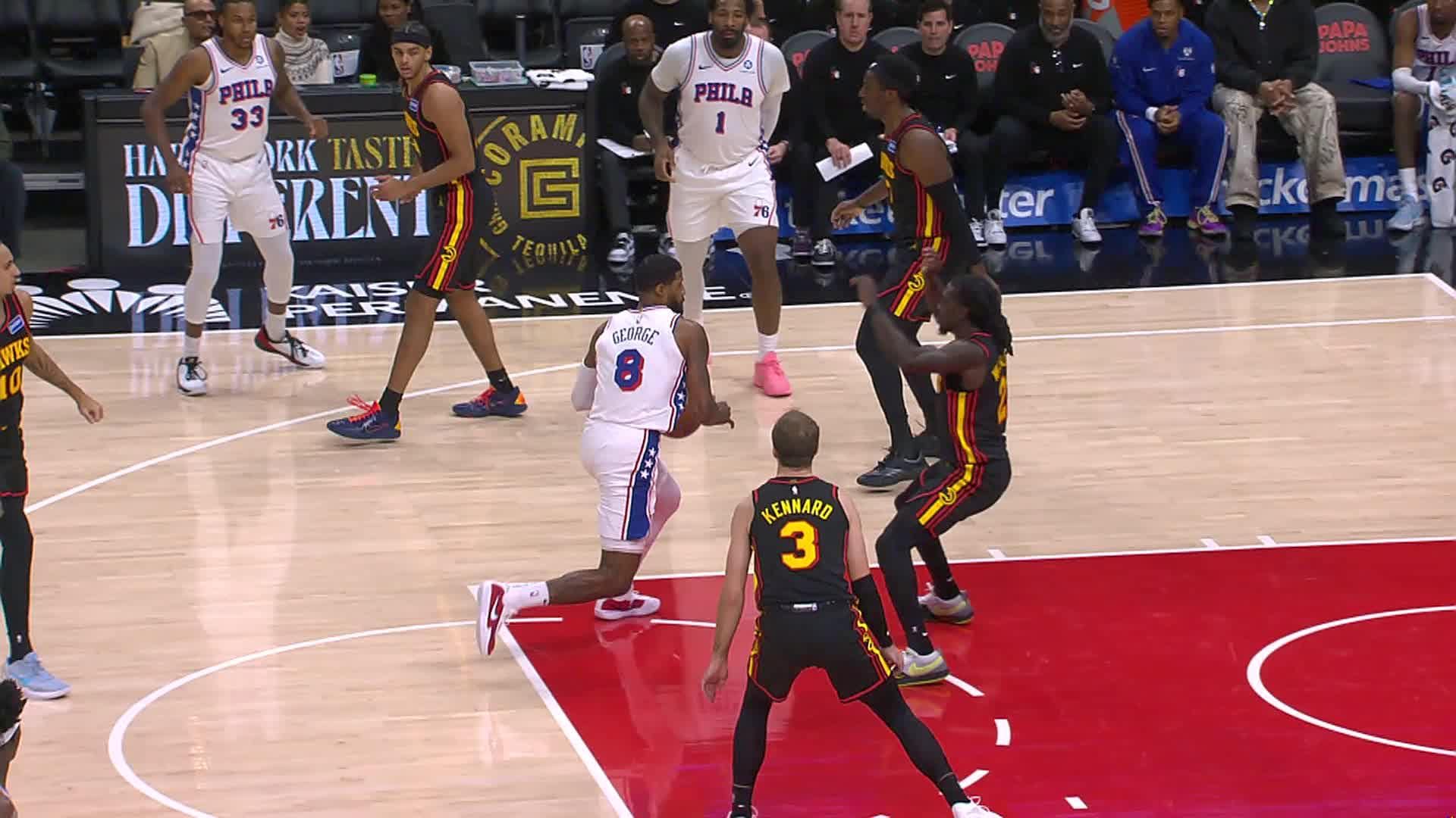 Atlanta Hawks vs. Philadelphia 76ers - 2nd Quarter Highlights