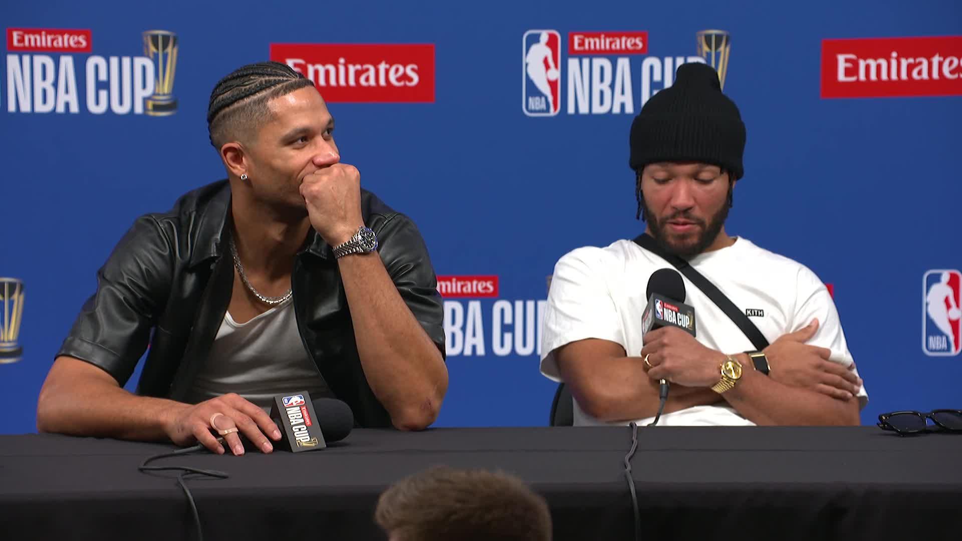 NYK 132, ORL 120: Josh Hart & Jalen Brunson Postgame Media Availability