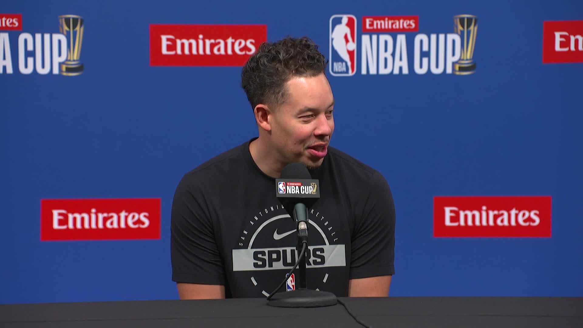 Emirates NBA Cup Semifinals: Mitch Johnson Media Day Availability