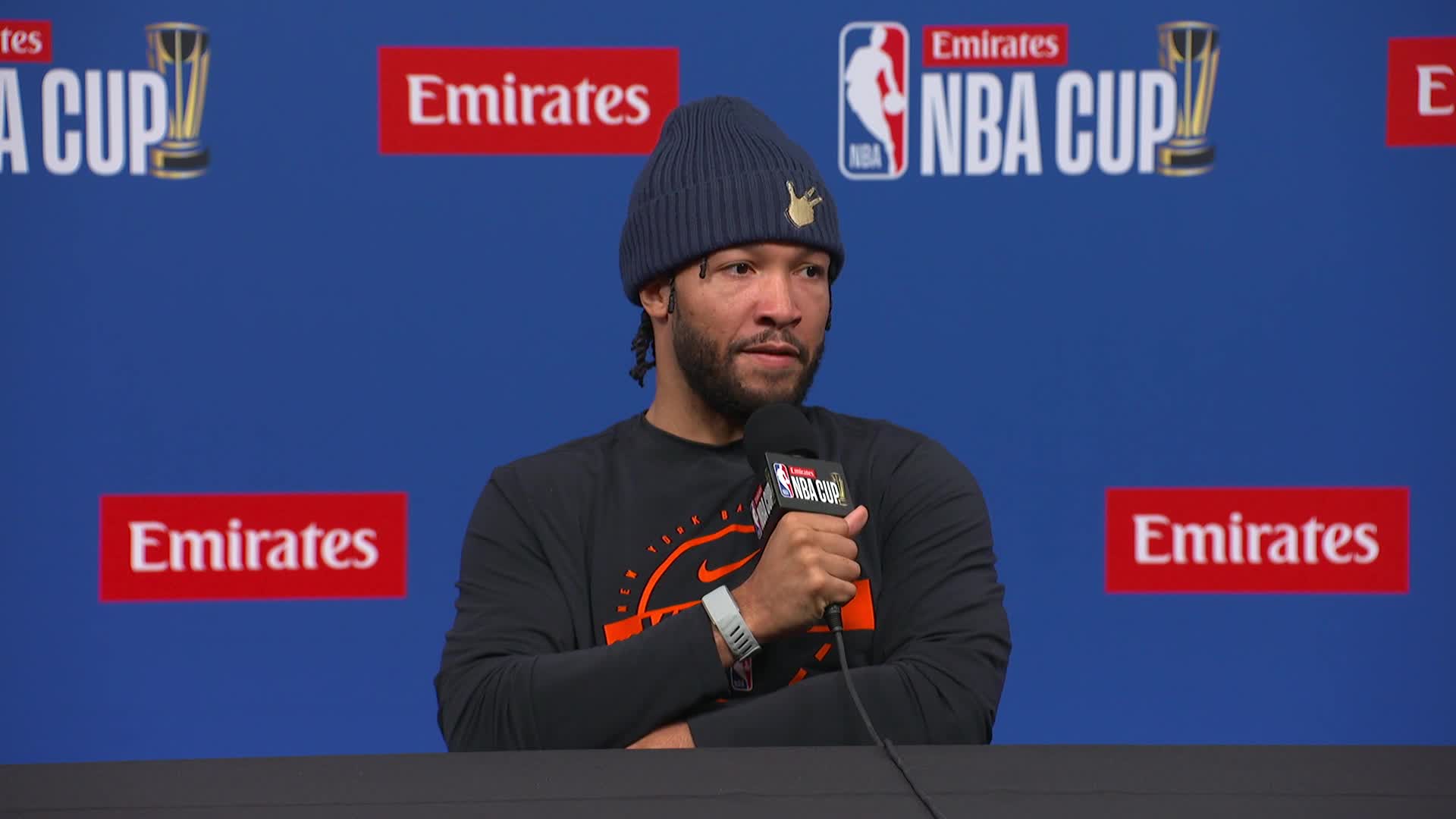 Emirates NBA Cup Semifinals: Jalen Brunson Media Day Availability