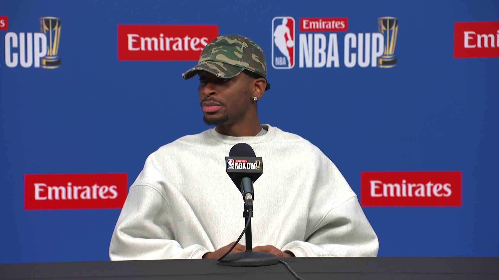 Emirates NBA Cup Semifinals: Shai Gilgeous-Alexander Media Day Availability